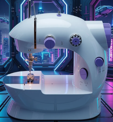 Mini Máquina De Costura Doméstica c/ Pedal Portátil 110v/220v Elétrica