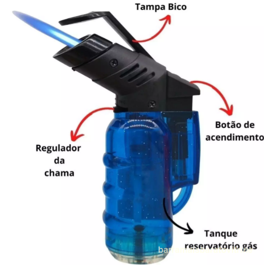 Mini Maçarico Portátil Recarregável Ultra Chama Premium