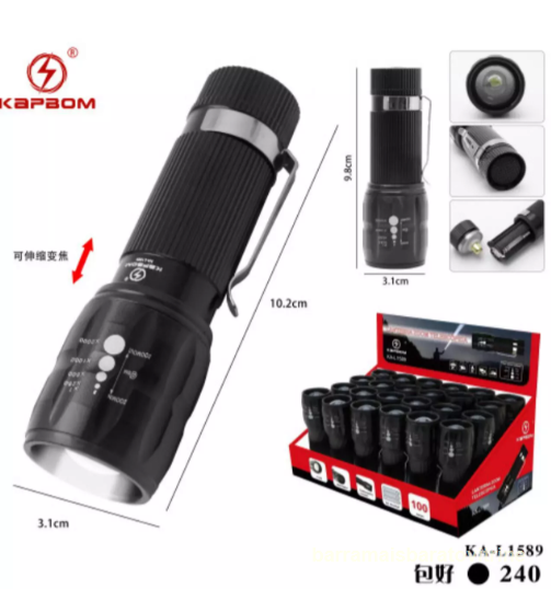 Lanterna tática zoom telescópico Kapbom KA-L1589