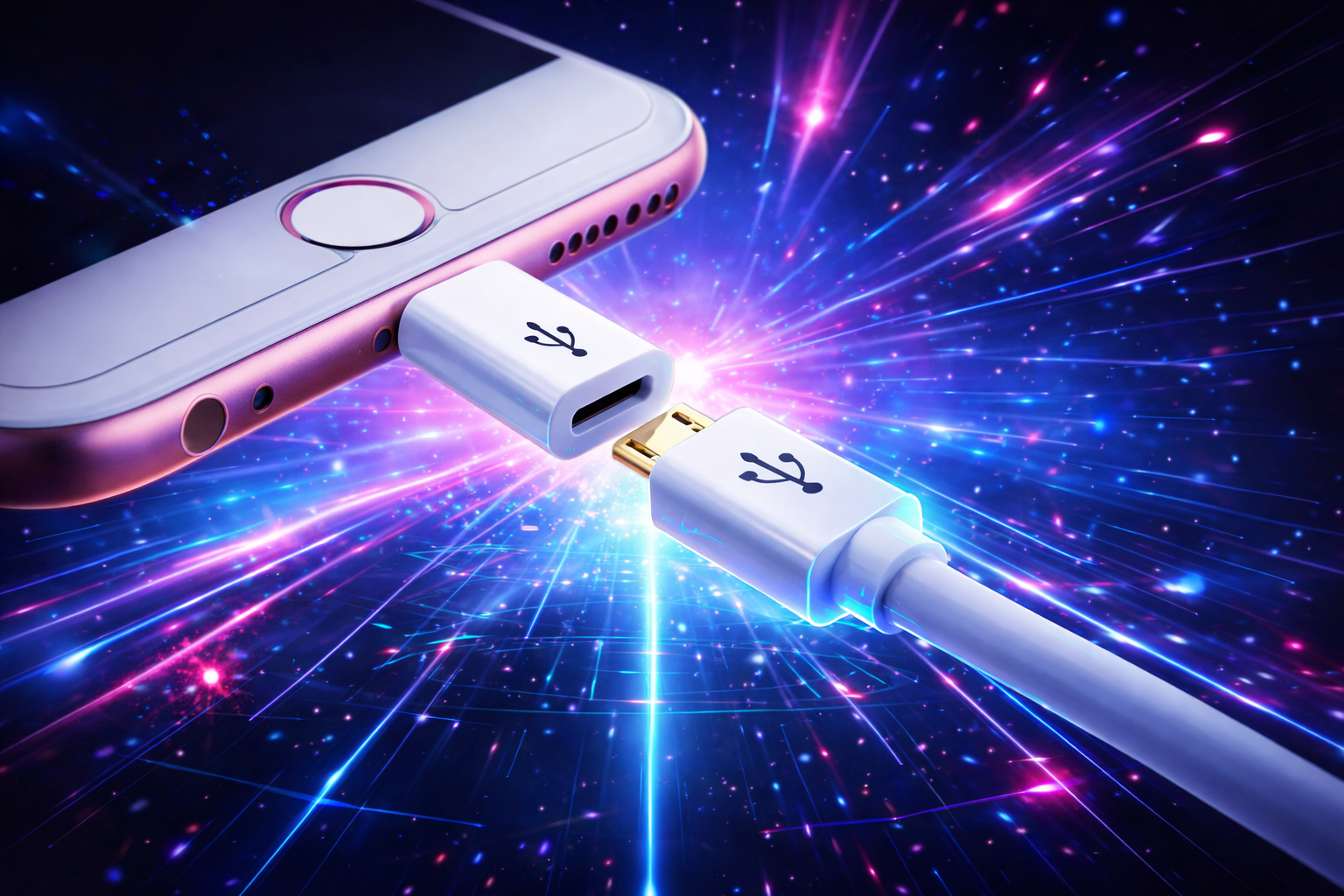 Adaptador Conversor OTG Micro Usb V8 Para Lightning iphone