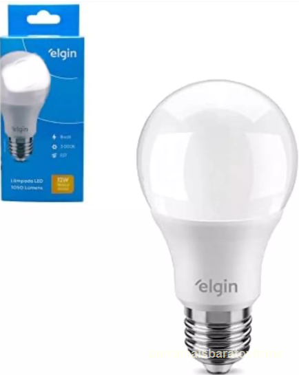 Lâmpada De Led 12w Elgin A60 Bivolt E27 Amarela 3000k Luz Branco-quente 110V/220V