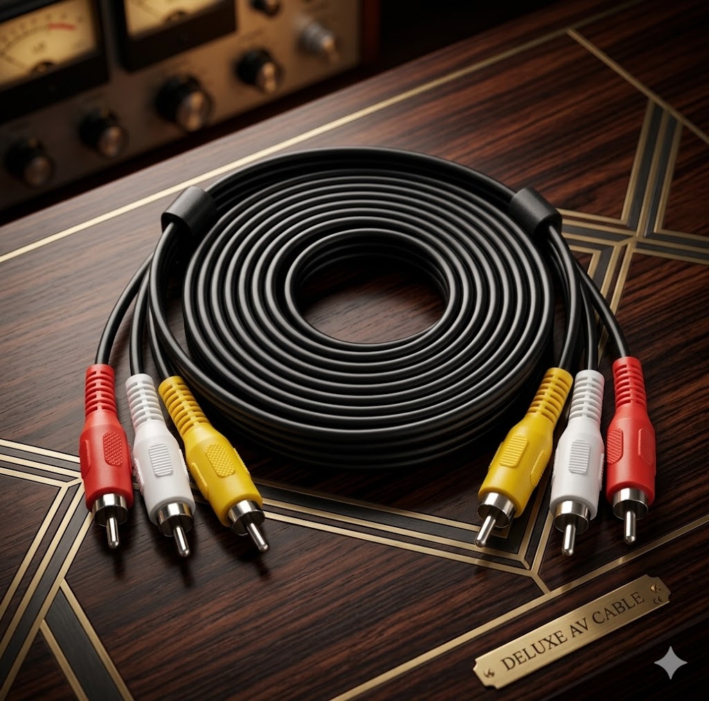 Cabo Rca X Rca Av 3+3 Áudio Vídeo Tv Dvd Net