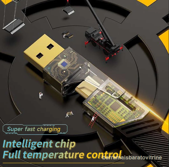 Cabo Carregador Rápido 4 em 1 PD27W Tipo C Lightning USB